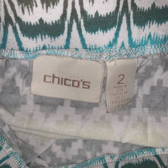 Chico’s tribal boho modest asymmetrical hem skirt size 2 (L/12) - Picture 4 of 4